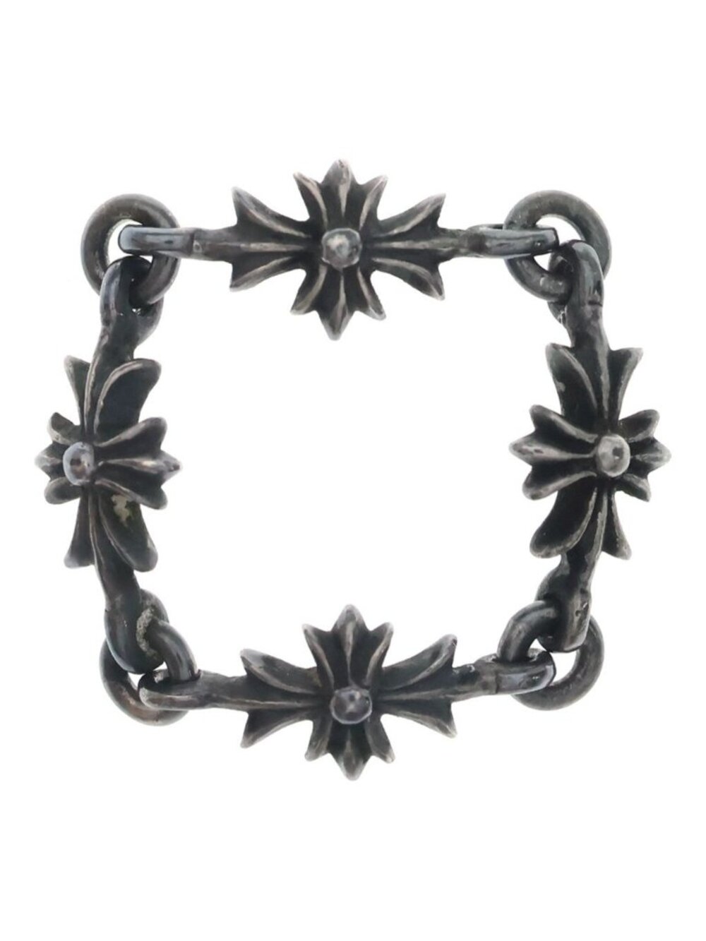 Chrome Hearts Tny CH Pls Tiny Ech Plus Ring Silver
